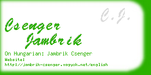 csenger jambrik business card